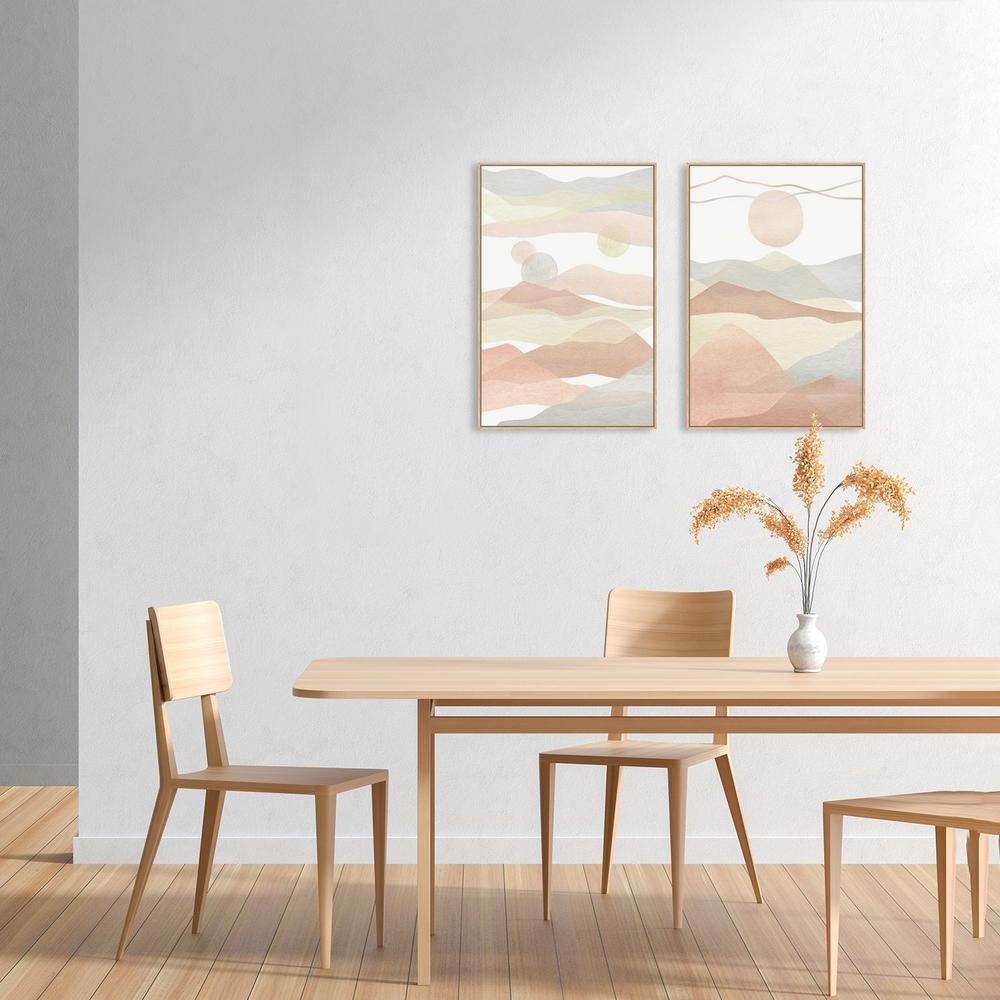 wall-art-print-canvas-poster-framed-Just Another Wonderful Day, Abstract Landscape Art, Set Of 2-by-Gioia Wall Art-Gioia Wall Art