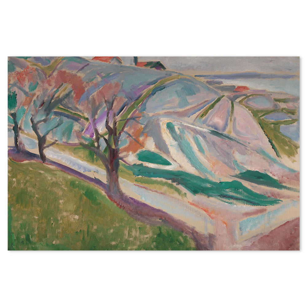 wall-art-print-canvas-poster-framed-Landscape, Kragerom, 1912, By Edvard Munch-by-Gioia Wall Art-Gioia Wall Art