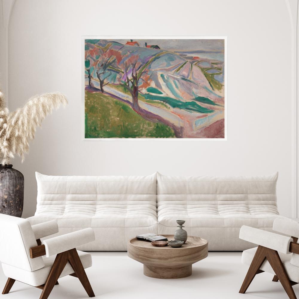 wall-art-print-canvas-poster-framed-Landscape, Kragerom, 1912, By Edvard Munch-by-Gioia Wall Art-Gioia Wall Art