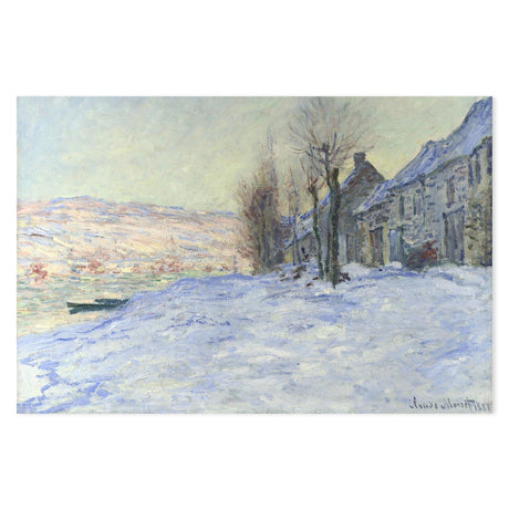 wall-art-print-canvas-poster-framed-Lavacourt Sun and Snow 1881 , By Monet-by-Gioia Wall Art-Gioia Wall Art