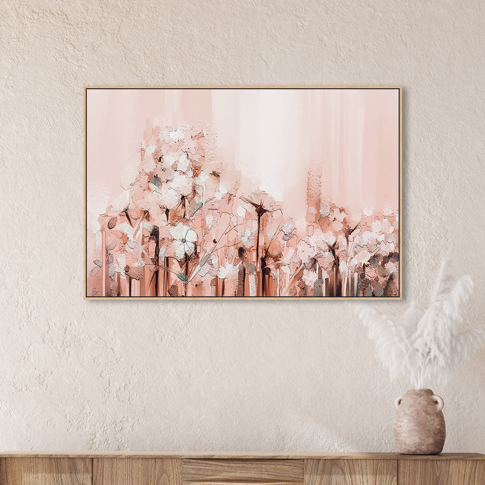 wall-art-print-canvas-poster-framed-Light Pink Florals-by-Gioia Wall Art-Gioia Wall Art