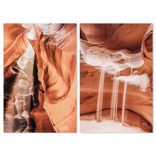 Lights and shadows in Upper Antelope Slot Canyon, Arizona, Set Of 2-Gioia-Prints-Framed-Canvas-Poster-GIOIA-WALL-ART