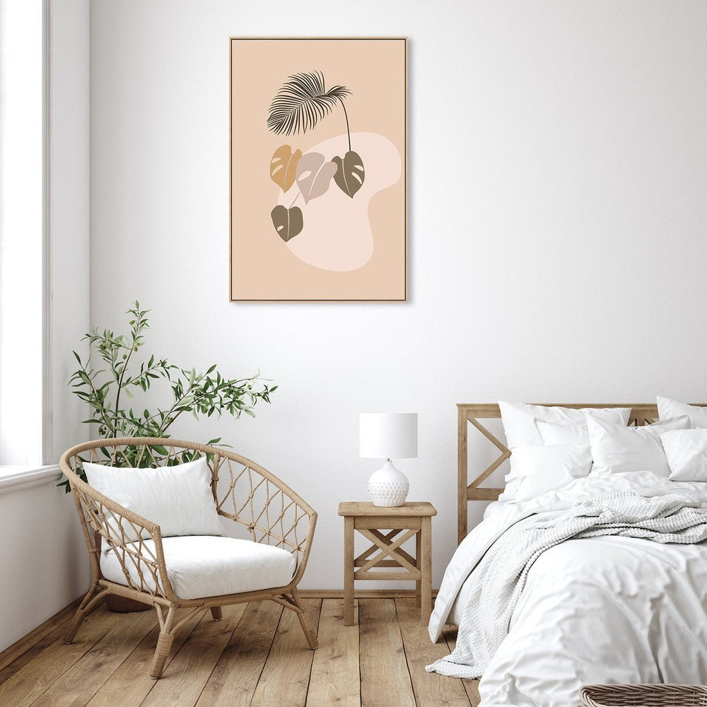 wall-art-print-canvas-poster-framed-Little Bliss, Neutral Creamy And Blushy Illustration, Style P-by-Gioia Wall Art-Gioia Wall Art