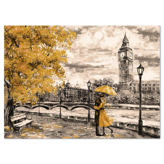 wall-art-print-canvas-poster-framed-Love In London, Oil Painting Style-by-Gioia Wall Art-Gioia Wall Art