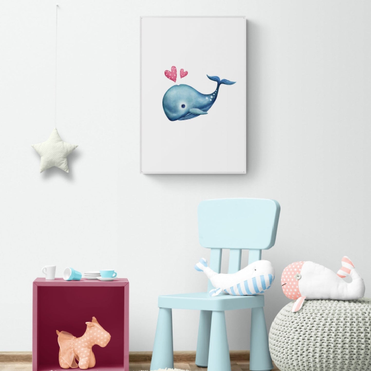 wall-art-print-canvas-poster-framed-Loving Whale-by-Gioia Wall Art-Gioia Wall Art