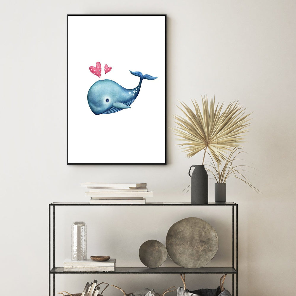 wall-art-print-canvas-poster-framed-Loving Whale-by-Gioia Wall Art-Gioia Wall Art