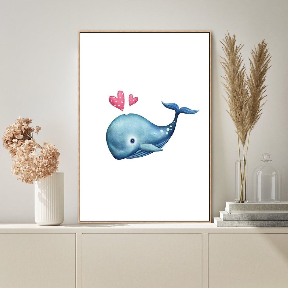 wall-art-print-canvas-poster-framed-Loving Whale-by-Gioia Wall Art-Gioia Wall Art