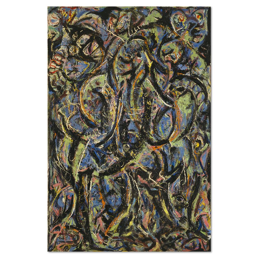 wall-art-print-canvas-poster-framed-Magic Mirror Impressionism, By Jackson Pollock-by-Gioia Wall Art-Gioia Wall Art