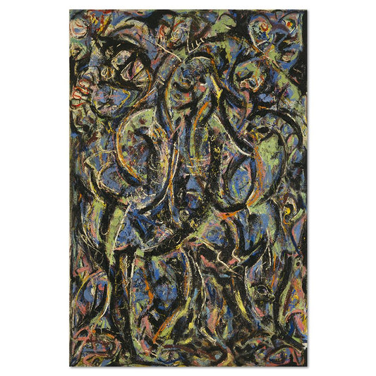 wall-art-print-canvas-poster-framed-Magic Mirror Impressionism, By Jackson Pollock-by-Gioia Wall Art-Gioia Wall Art