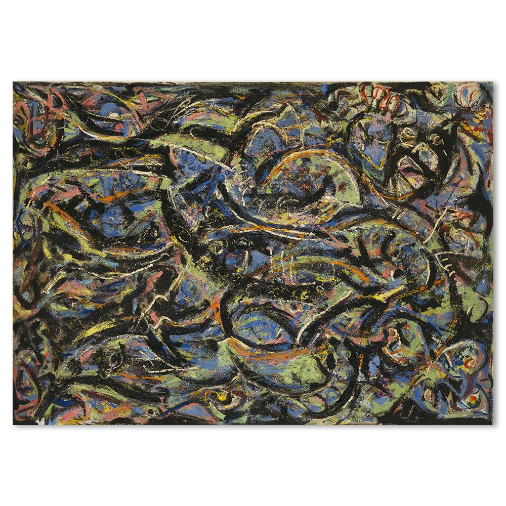 wall-art-print-canvas-poster-framed-Magic Mirror Impressionism, By Jackson Pollock-by-Gioia Wall Art-Gioia Wall Art