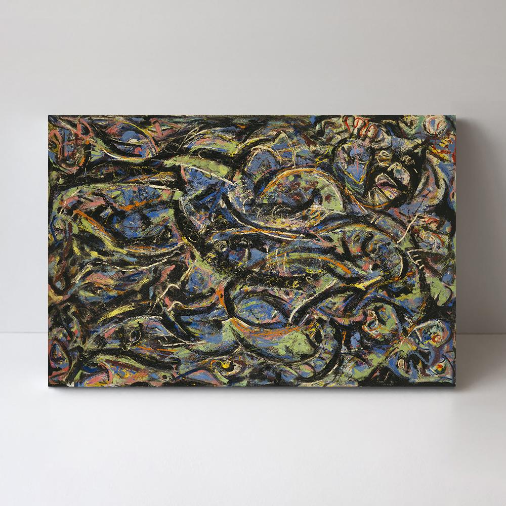 wall-art-print-canvas-poster-framed-Magic Mirror Impressionism, By Jackson Pollock-by-Gioia Wall Art-Gioia Wall Art