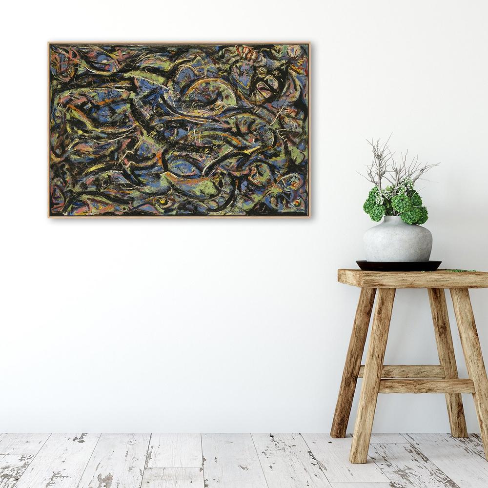 wall-art-print-canvas-poster-framed-Magic Mirror Impressionism, By Jackson Pollock-by-Gioia Wall Art-Gioia Wall Art