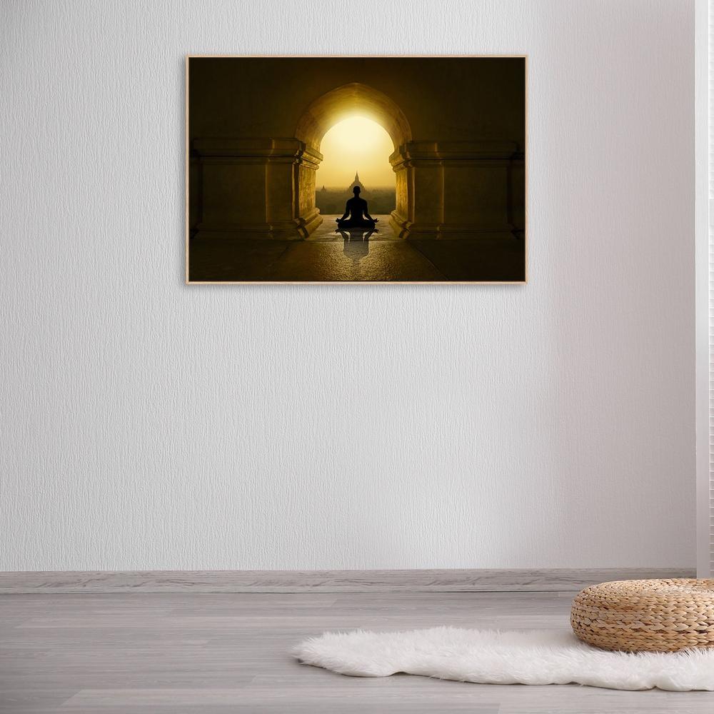 wall-art-print-canvas-poster-framed-Meditating Monk-by-Gioia Wall Art-Gioia Wall Art