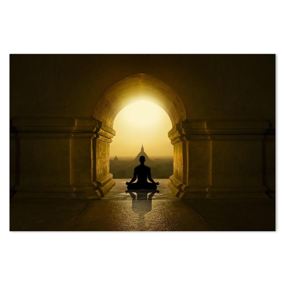 wall-art-print-canvas-poster-framed-Meditating Monk-by-Gioia Wall Art-Gioia Wall Art