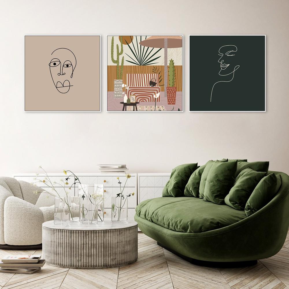 wall-art-print-canvas-poster-framed-Mexican Villa, Set Of 3-by-Gioia Wall Art-Gioia Wall Art