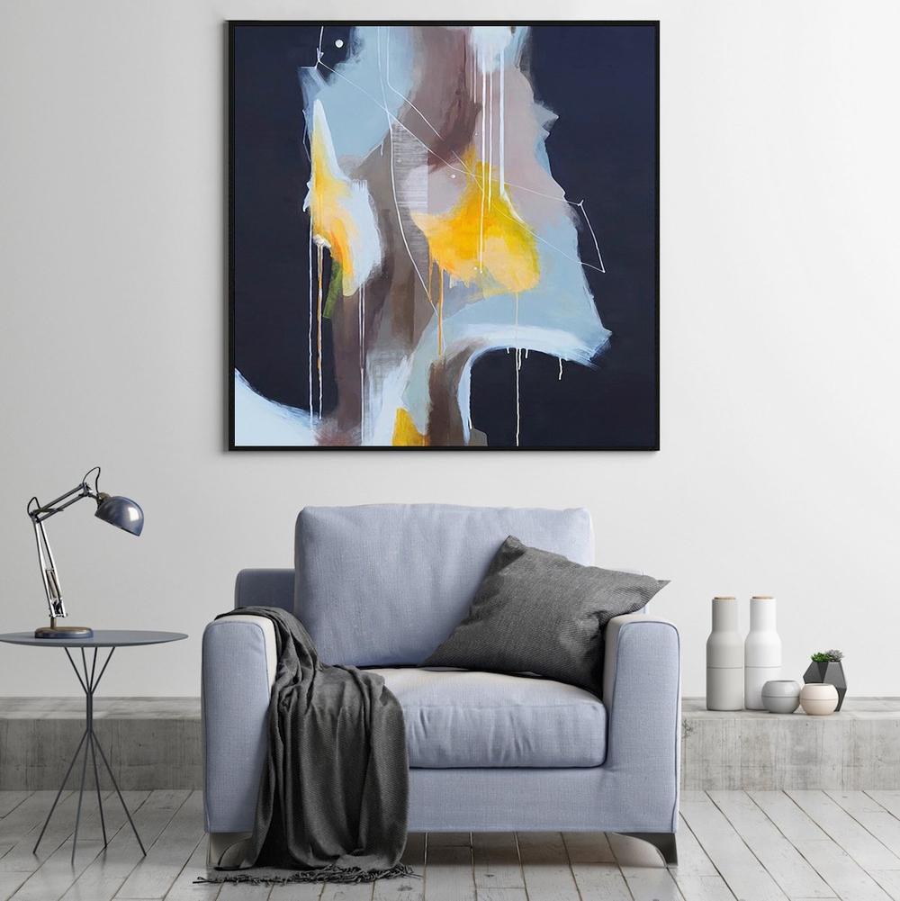 wall-art-print-canvas-poster-framed-Middle Night Story, Abstract Art-by-Gioia Wall Art-Gioia Wall Art