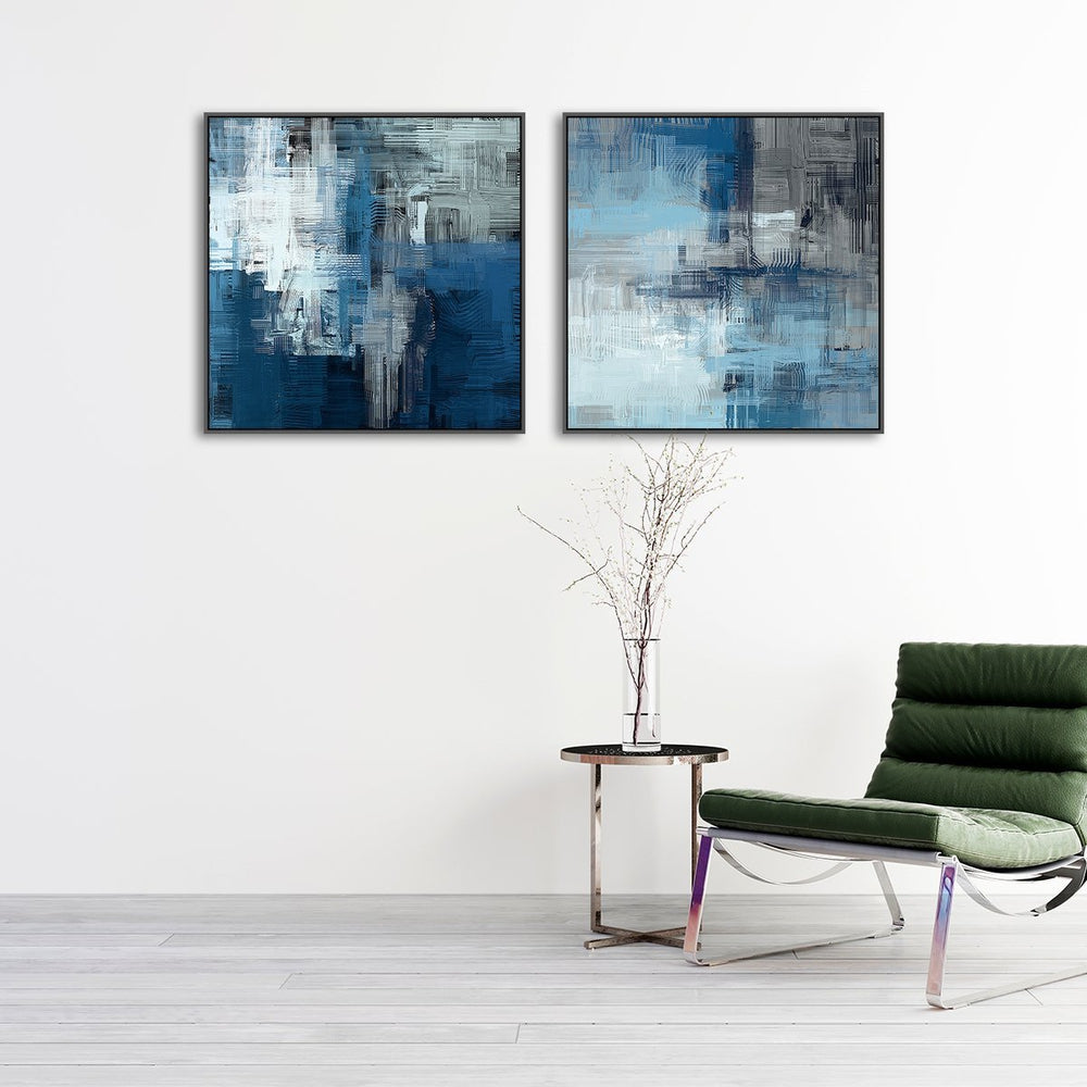 wall-art-print-canvas-poster-framed-Midnight Wish, Abstract Art, Set Of 2-by-Gioia Wall Art-Gioia Wall Art