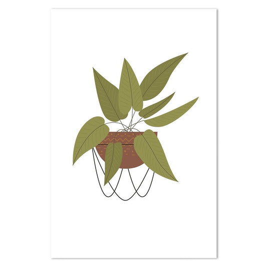 wall-art-print-canvas-poster-framed-Minimalist Plant-by-Gioia Wall Art-Gioia Wall Art