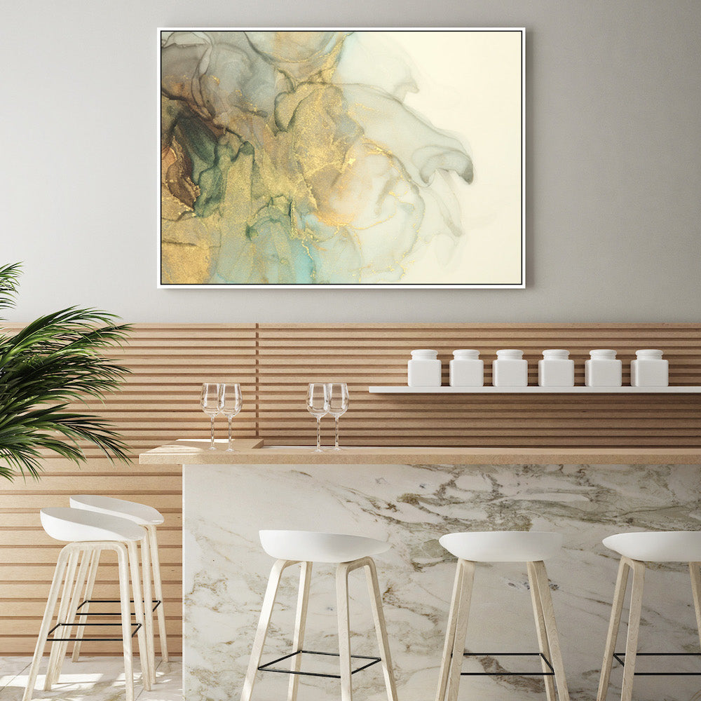 Mint And Yellow Abstract, Style A