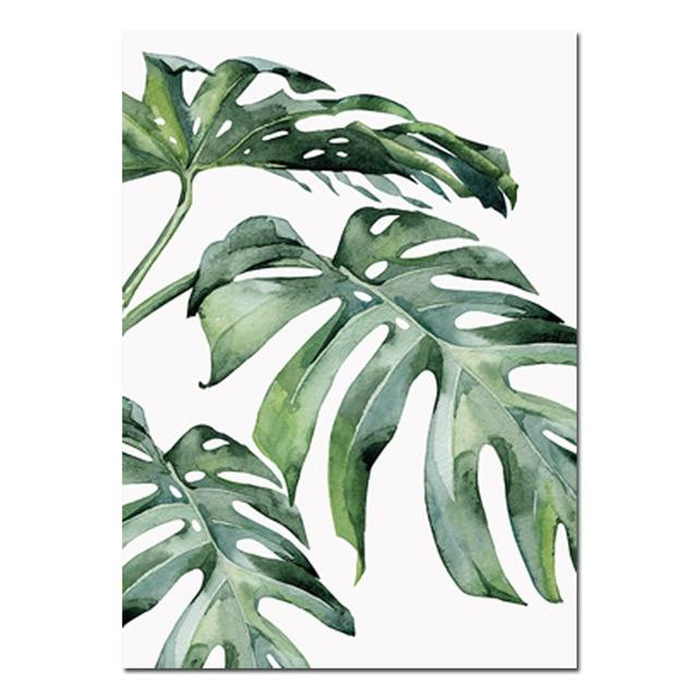 wall-art-print-canvas-poster-framed-Monstera Leaves, Banana Leaves And Palm Leaves, Set Of 3-by-Gioia Wall Art-Gioia Wall Art