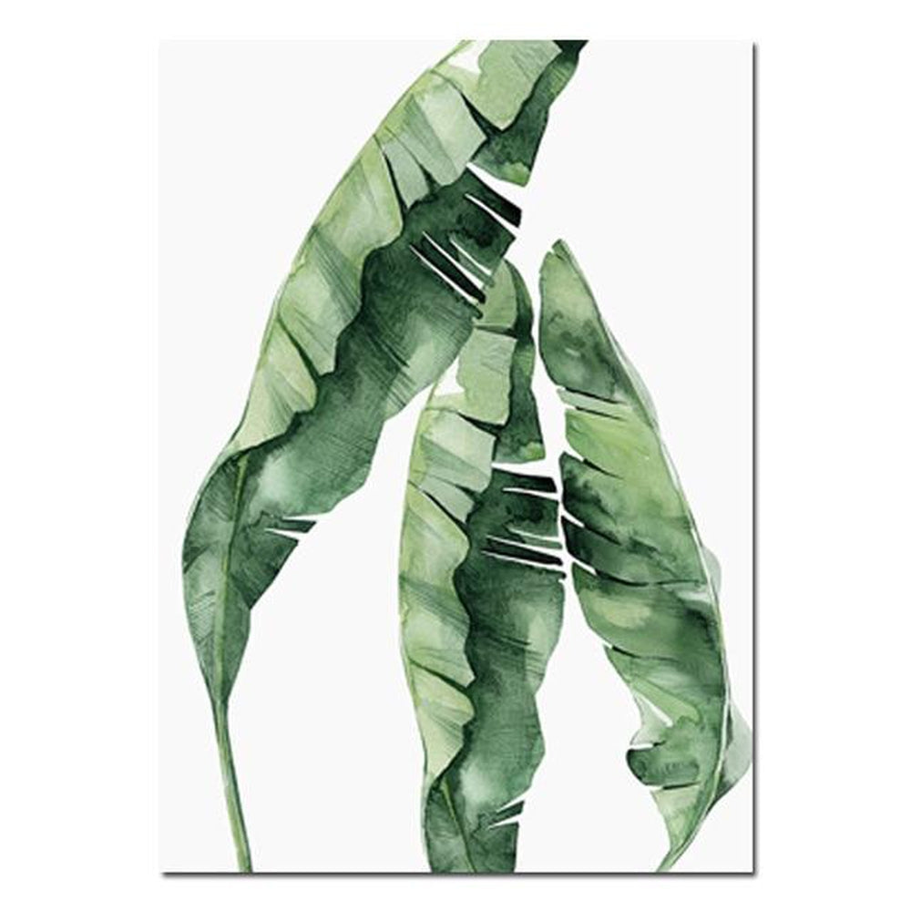 wall-art-print-canvas-poster-framed-Monstera Leaves, Banana Leaves And Palm Leaves, Set Of 3-by-Gioia Wall Art-Gioia Wall Art