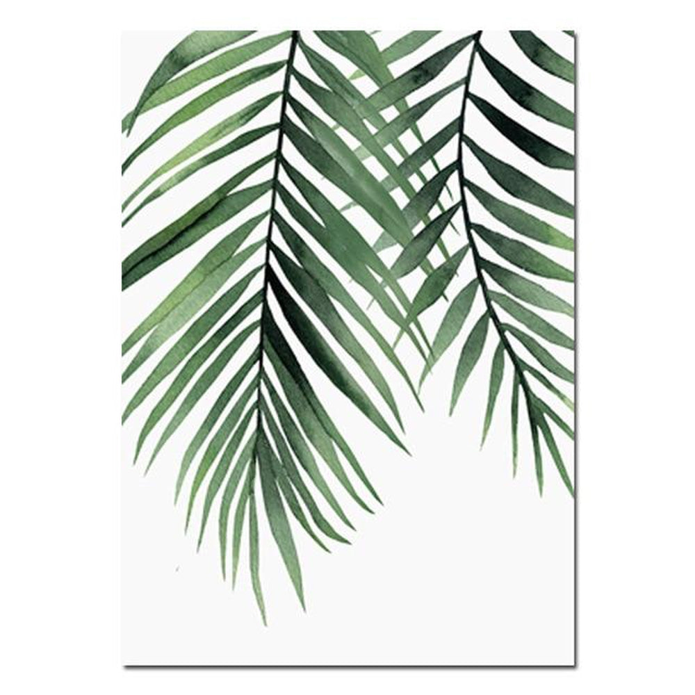 wall-art-print-canvas-poster-framed-Monstera Leaves, Banana Leaves And Palm Leaves, Set Of 3-by-Gioia Wall Art-Gioia Wall Art