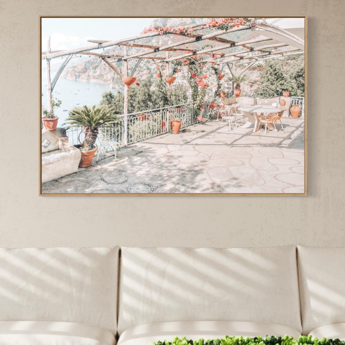 wall-art-print-canvas-poster-framed-Mountain Terrace, Positano-by-Gioia Wall Art-Gioia Wall Art