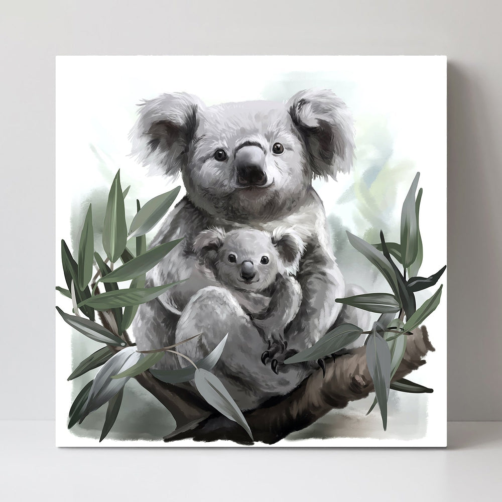 wall-art-print-canvas-poster-framed-Mum And Baby Koala-by-Gioia Wall Art-Gioia Wall Art