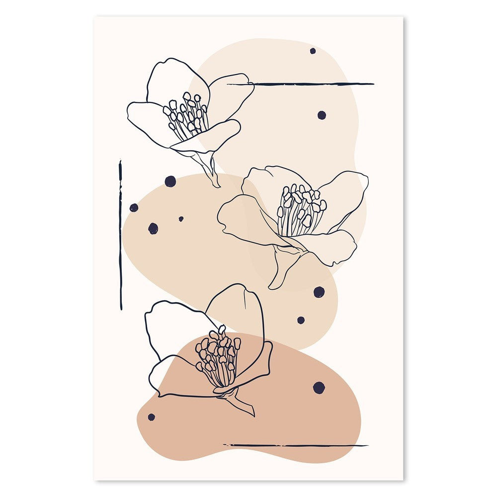 wall-art-print-canvas-poster-framed-Neutral Flowers, Style A-by-Gioia Wall Art-Gioia Wall Art