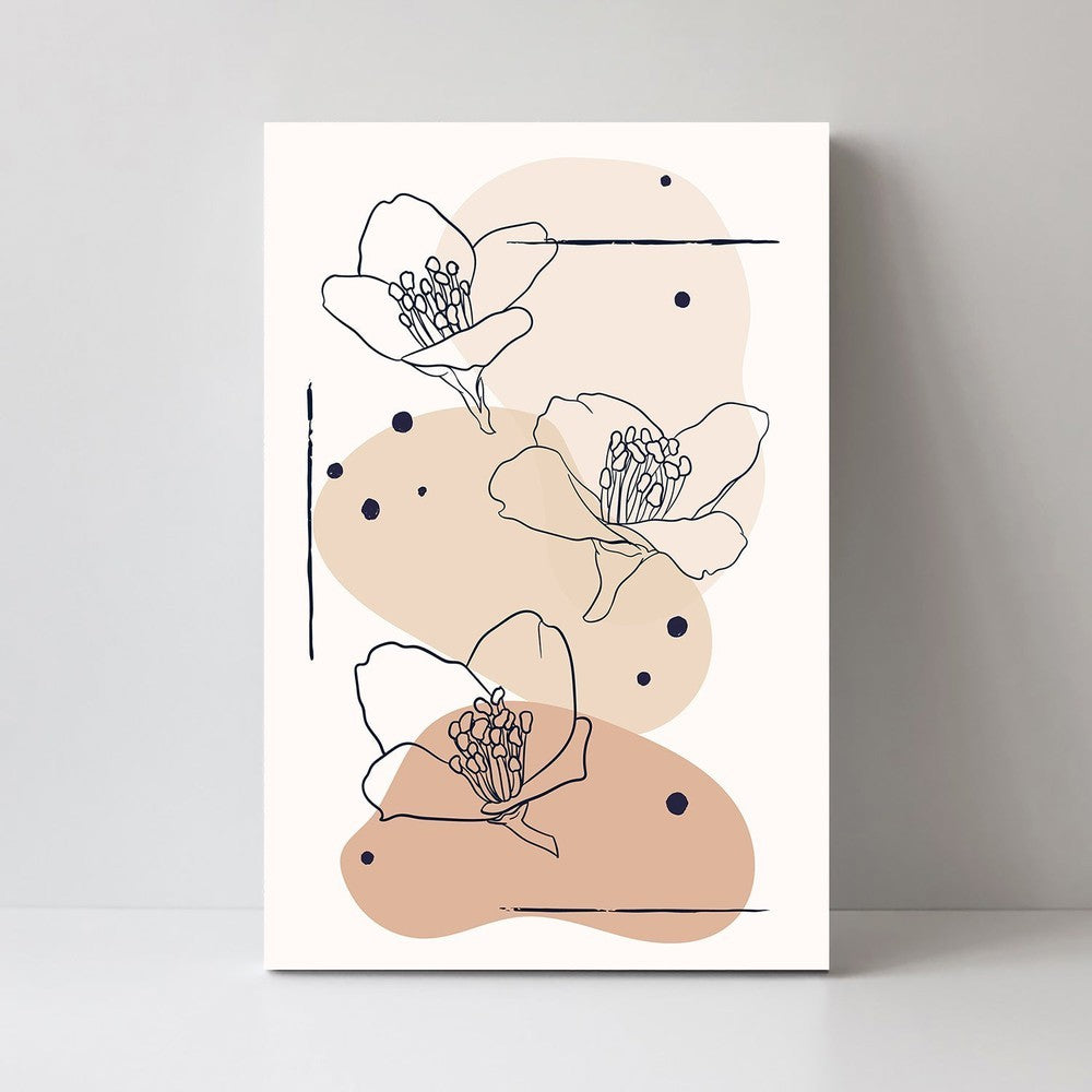 wall-art-print-canvas-poster-framed-Neutral Flowers, Style A-by-Gioia Wall Art-Gioia Wall Art