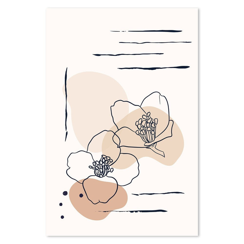 wall-art-print-canvas-poster-framed-Neutral Flowers, Style D-by-Gioia Wall Art-Gioia Wall Art