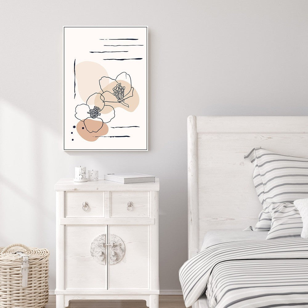 wall-art-print-canvas-poster-framed-Neutral Flowers, Style D-by-Gioia Wall Art-Gioia Wall Art