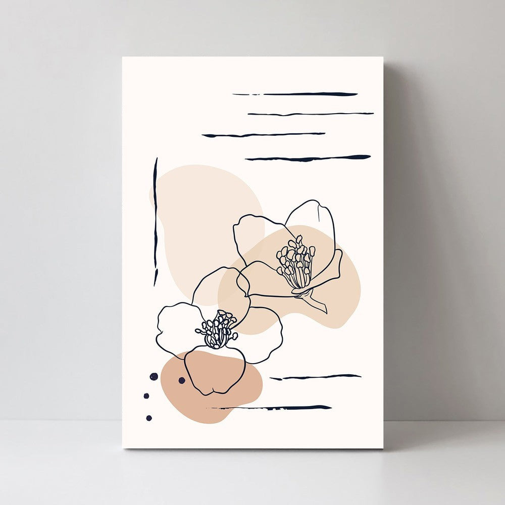 wall-art-print-canvas-poster-framed-Neutral Flowers, Style D-by-Gioia Wall Art-Gioia Wall Art