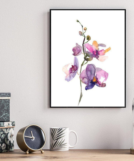 wall-art-print-canvas-poster-framed-Orchid Painting,Watercolour Style-by-Gioia Wall Art-Gioia Wall Art