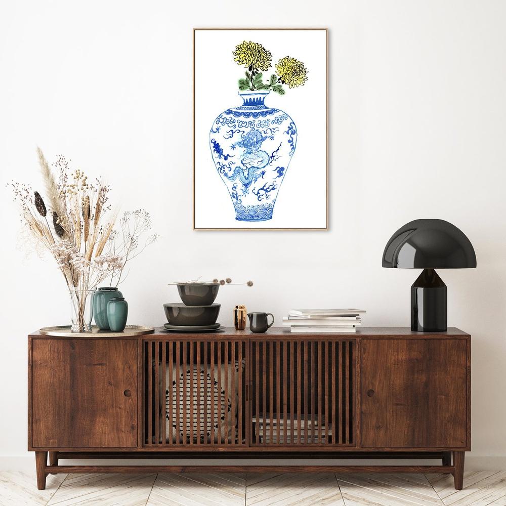 wall-art-print-canvas-poster-framed-Oriental Vase-by-Gioia Wall Art-Gioia Wall Art