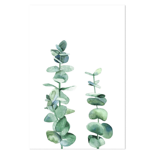 wall-art-print-canvas-poster-framed-Painted Green Leaves, Style B-by-Gioia Wall Art-Gioia Wall Art