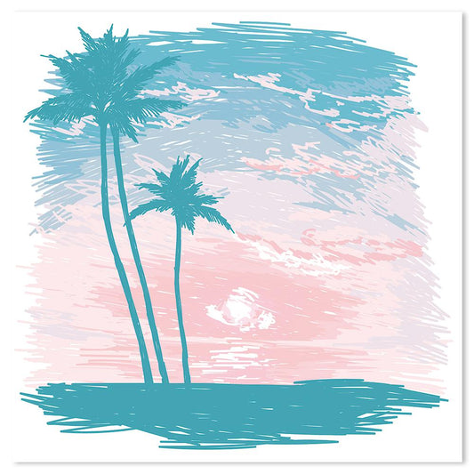 wall-art-print-canvas-poster-framed-Pastel Palms-by-Gioia Wall Art-Gioia Wall Art