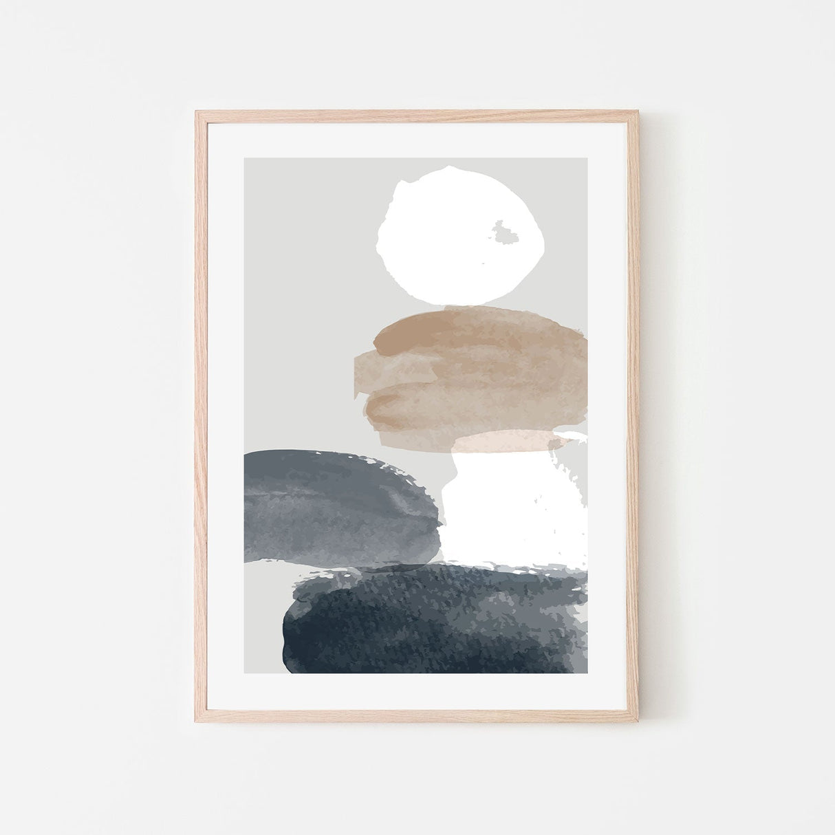 wall-art-print-canvas-poster-framed-Pebble Stack, Style B-GIOIA-WALL-ART