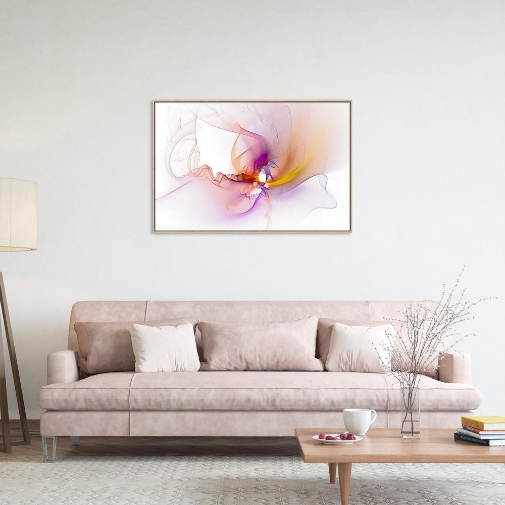 wall-art-print-canvas-poster-framed-Pink And Yellow Swirl-by-Gioia Wall Art-Gioia Wall Art