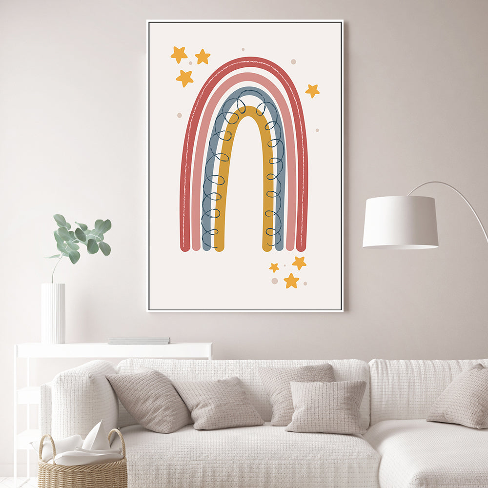 wall-art-print-canvas-poster-framed-Pink Rainbow, Style B-GIOIA-WALL-ART