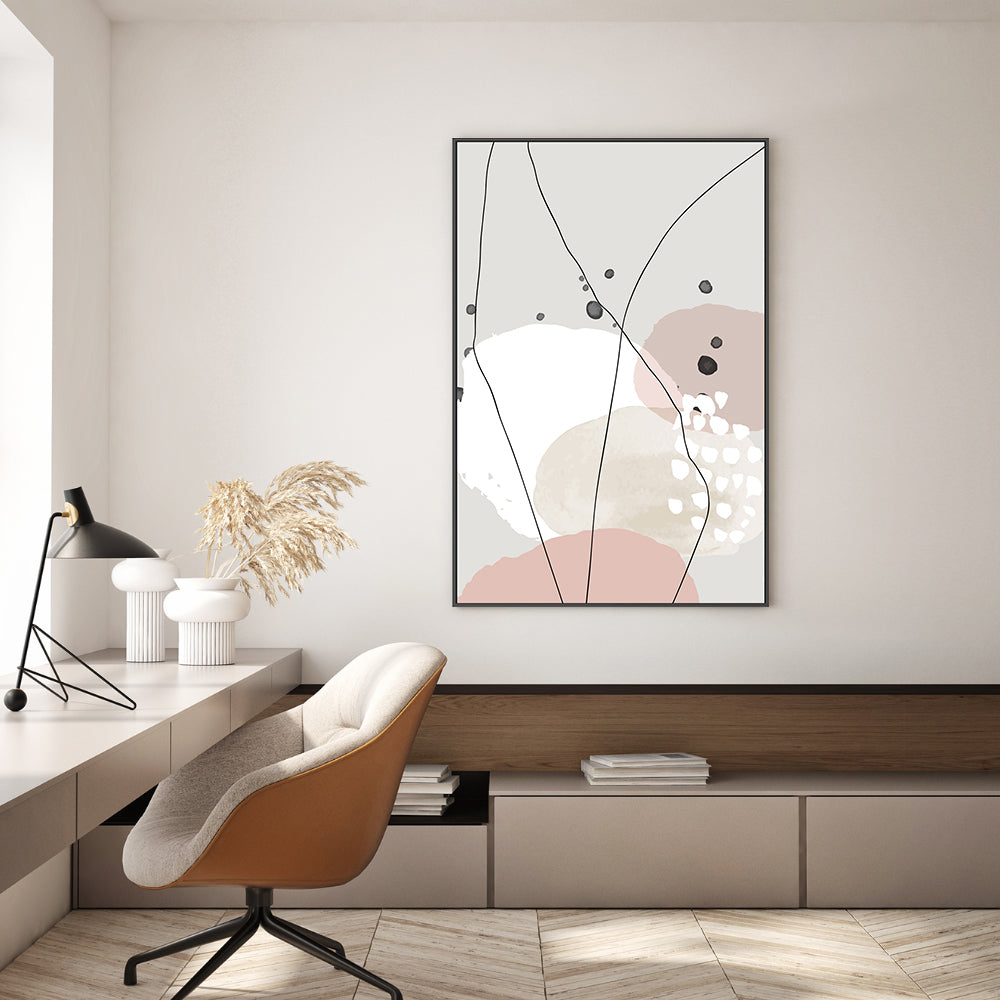 wall-art-print-canvas-poster-framed-Pink Stone, Style A-GIOIA-WALL-ART