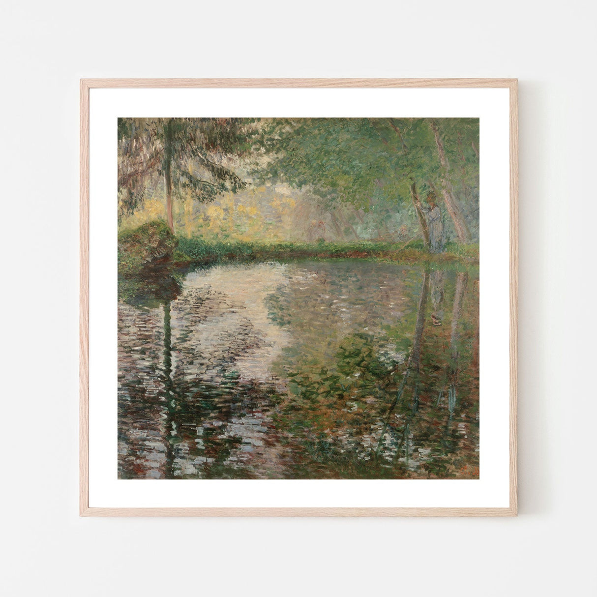 wall-art-print-canvas-poster-framed-Pond at Montgeron 1876-1877 , By Monet-by-Gioia Wall Art-Gioia Wall Art