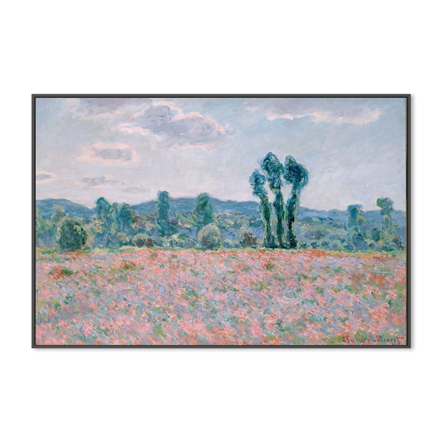 wall-art-print-canvas-poster-framed-Poppy Field 1886 , By Monet-by-Gioia Wall Art-Gioia Wall Art