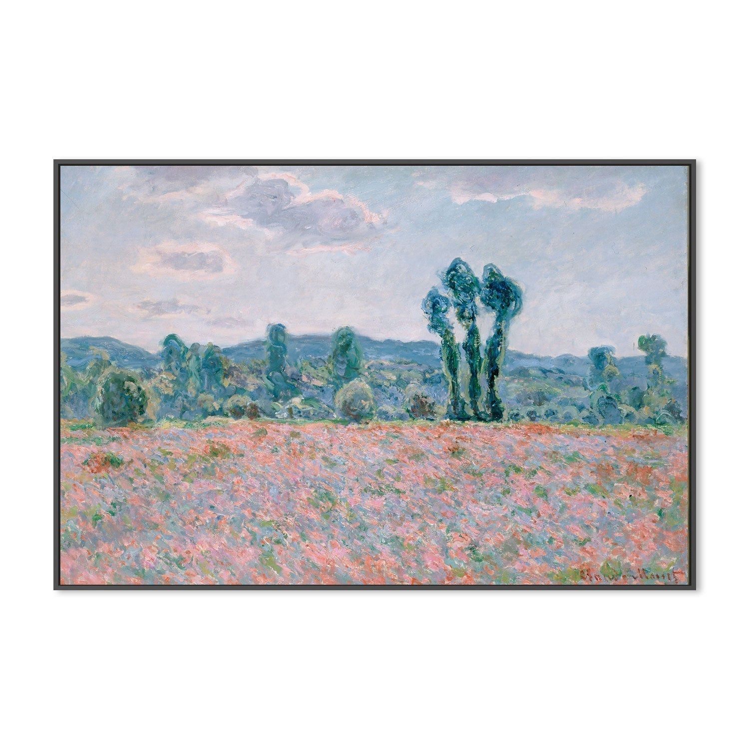 wall-art-print-canvas-poster-framed-Poppy Field 1886 , By Monet-by-Gioia Wall Art-Gioia Wall Art