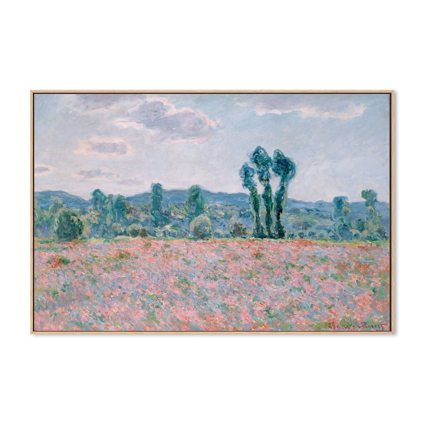 wall-art-print-canvas-poster-framed-Poppy Field 1886 , By Monet-by-Gioia Wall Art-Gioia Wall Art