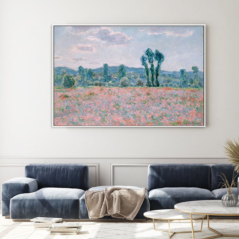 wall-art-print-canvas-poster-framed-Poppy Field 1886 , By Monet-by-Gioia Wall Art-Gioia Wall Art