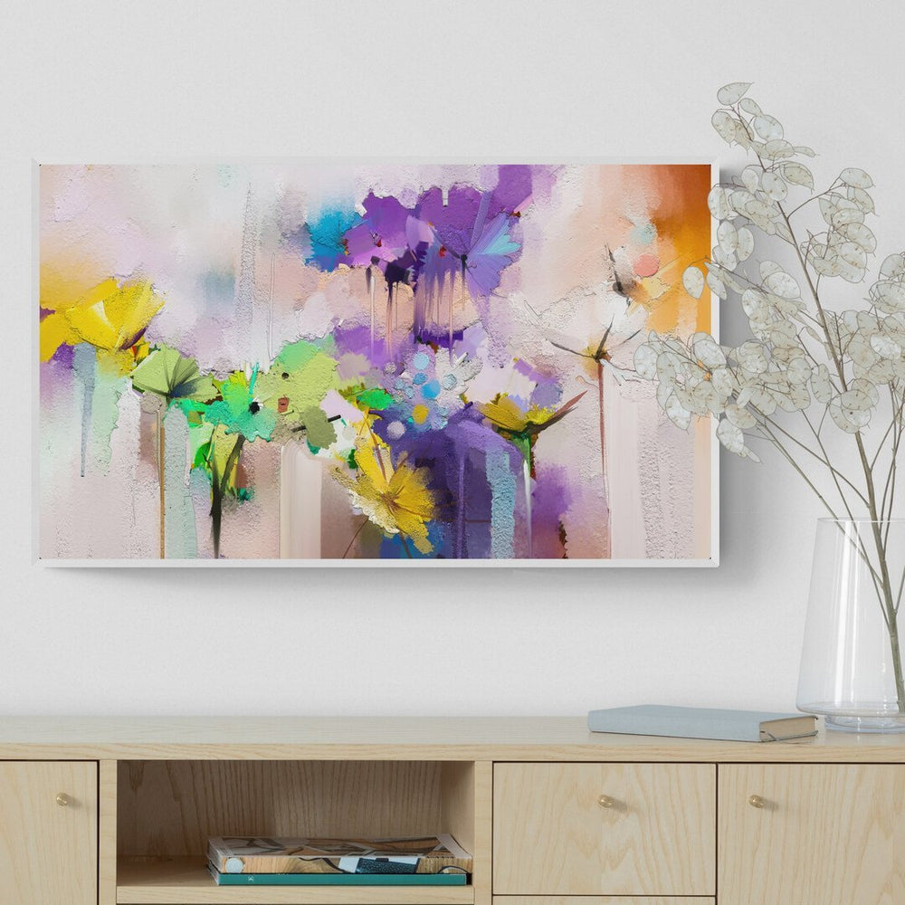 wall-art-print-canvas-poster-framed-Purple And Yellow Blooms-by-Gioia Wall Art-Gioia Wall Art