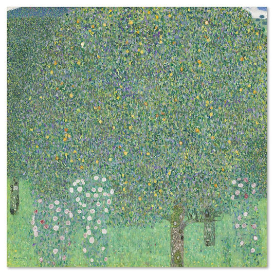 wall-art-print-canvas-poster-framed-Rosebushes Under The Trees, By Gustav Klimt-by-Gioia Wall Art-Gioia Wall Art