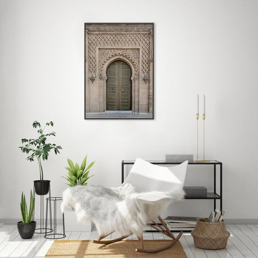 wall-art-print-canvas-poster-framed-Sage Green Door Of Morocco-by-Gioia Wall Art-Gioia Wall Art