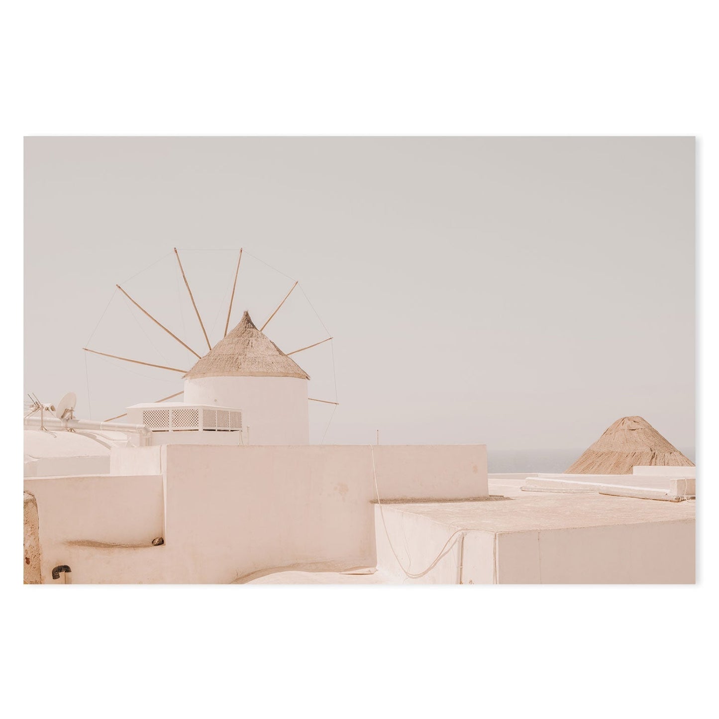 Santorini Windmill-Gioia-Prints-Framed-Canvas-Poster-GIOIA-WALL-ART